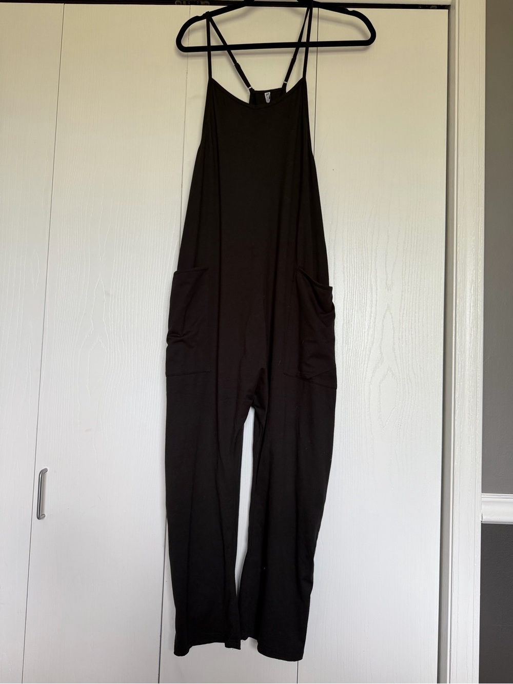 Unik Black Strappy Wide-Leg Jumpsuit